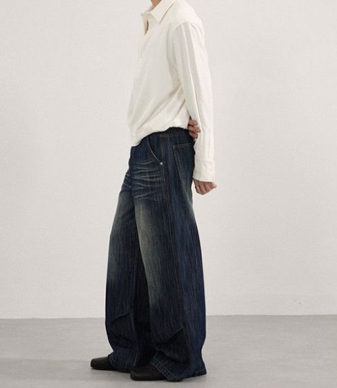 Japanese Brand American-style baggy straight-leg jeans for men Size US 32 / EU 48 - 3 Thumbnail