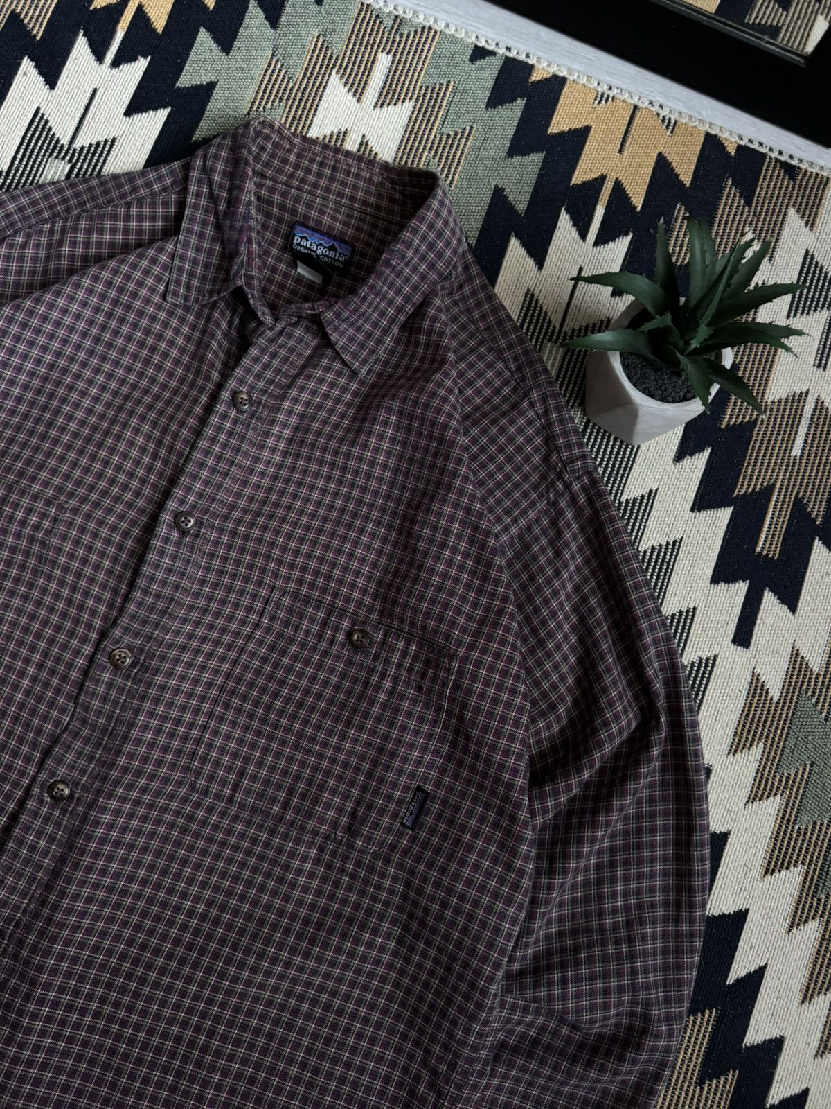 Patagonia Vintage 90’s Patagonia Organic Cotton ButtonUp Flannel Shirt Size US M / EU 48-50 / 2 - 5 Thumbnail