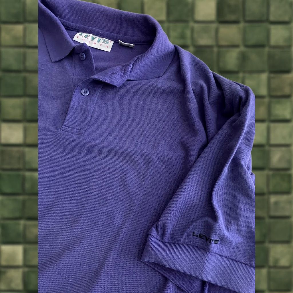Levi's VINTAGE Levi’s Shirt Polo Men XL Purple 80s Golf Preppy Retro Shirt Mens X-Large Long Taken Sizing? Size US XL / EU 56 / 4 - 1 Thumbnail