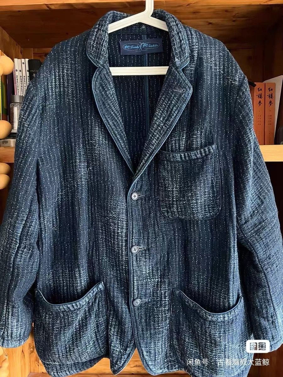 Porter Classic Porter Classic Indigo Sashiko Suit Jacket Size US M / EU 48-50 / 2 - 7 Thumbnail