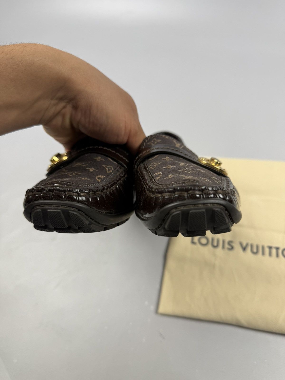 Louis Vuitton Louis Vuitton Monogram Loafers Brown Women EU 39 Luxury Size US 6 / IT 36 - 14 Thumbnail