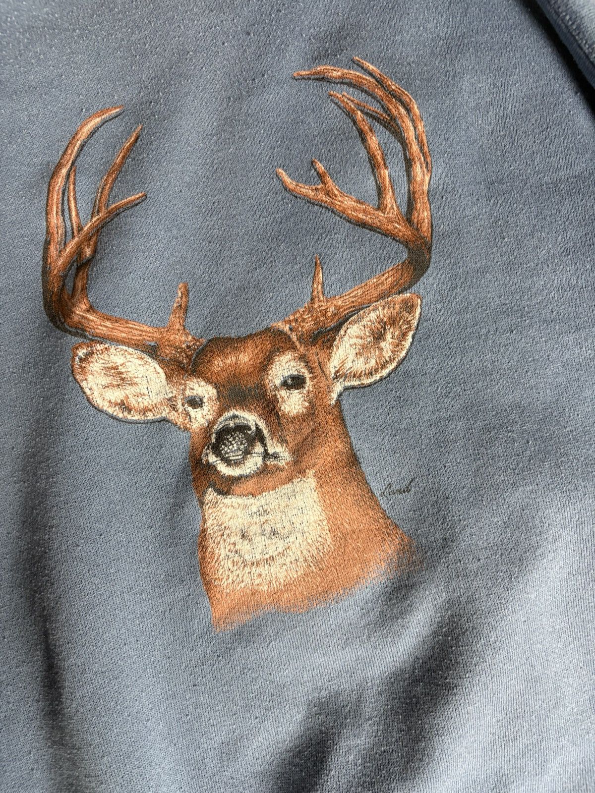 Vintage Vintage 90s H.L Miller Deer Graphic Crewneck sweatshirt Size US XL / EU 56 / 4 - 4 Thumbnail
