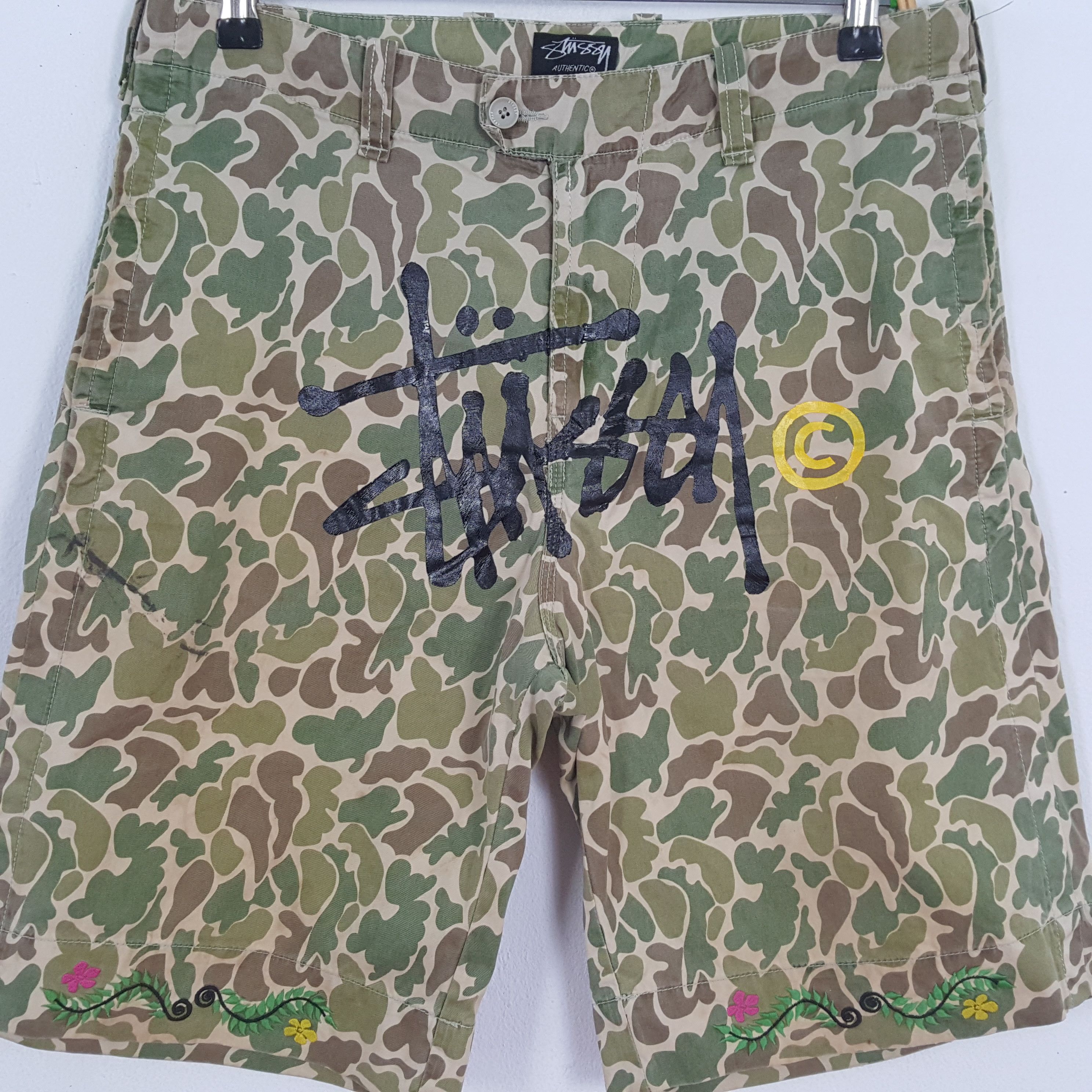 Stussy × Vintage Vintage STUSSY Streetwear Skateboard Logo Style Short Pants Size US 32 / EU 48 - 2 Thumbnail