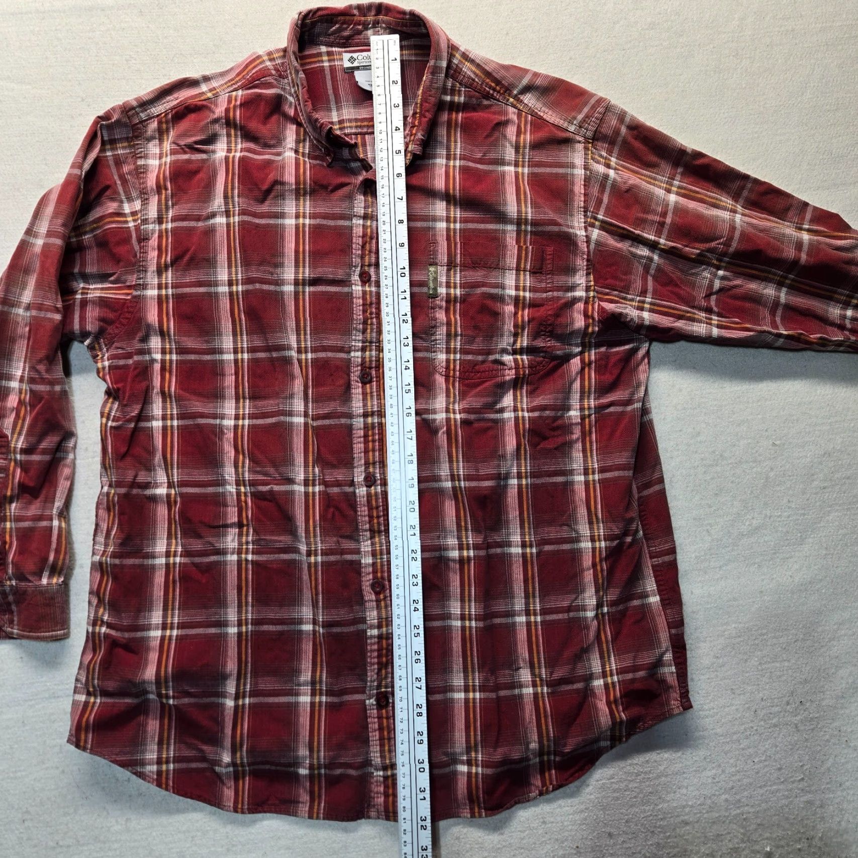 Vintage Columbia Shirt Plaid Long Sleeve Button-Up 2XL Adult Men Red Casual Fashion Shirt Mens Size US XXL / EU 58 / 5 - 6 Thumbnail