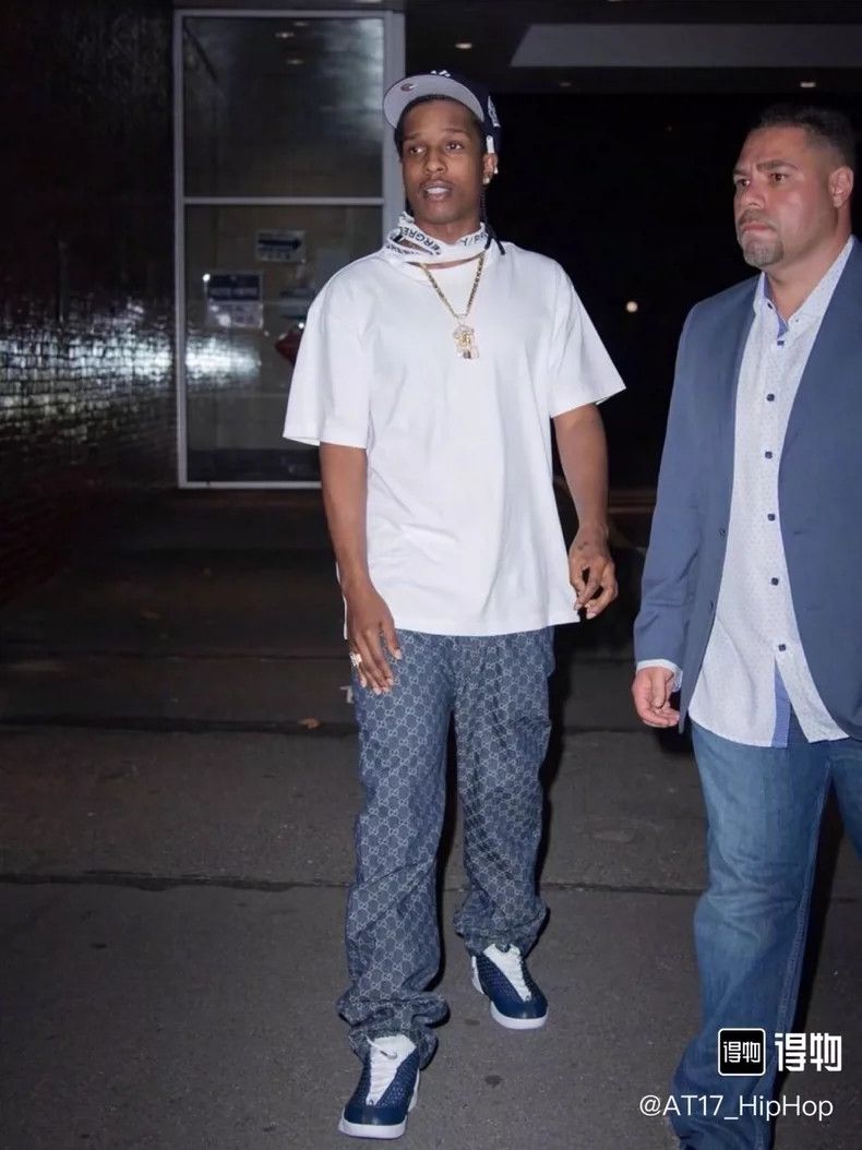 Gucci Double G full-print denim trousers