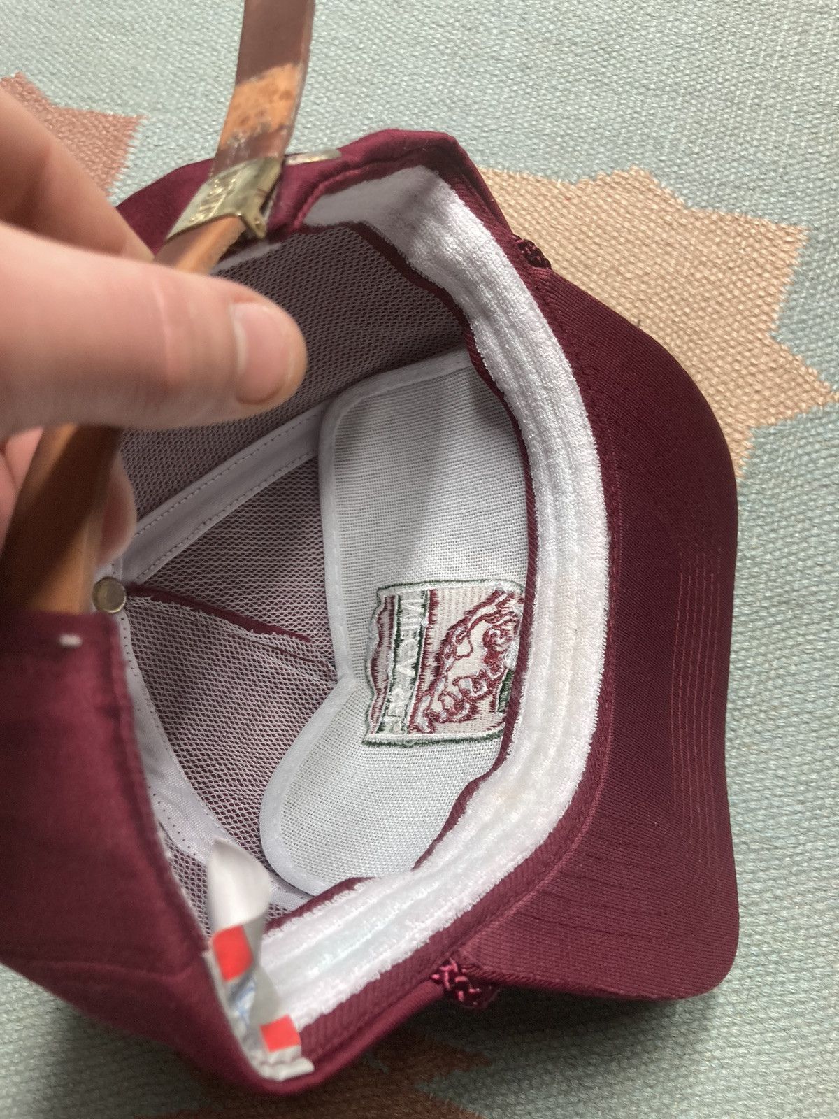 Vintage Vtg strapback hat Mega Sel horse vitamin farm animal maroon Size ONE SIZE - 7 Thumbnail