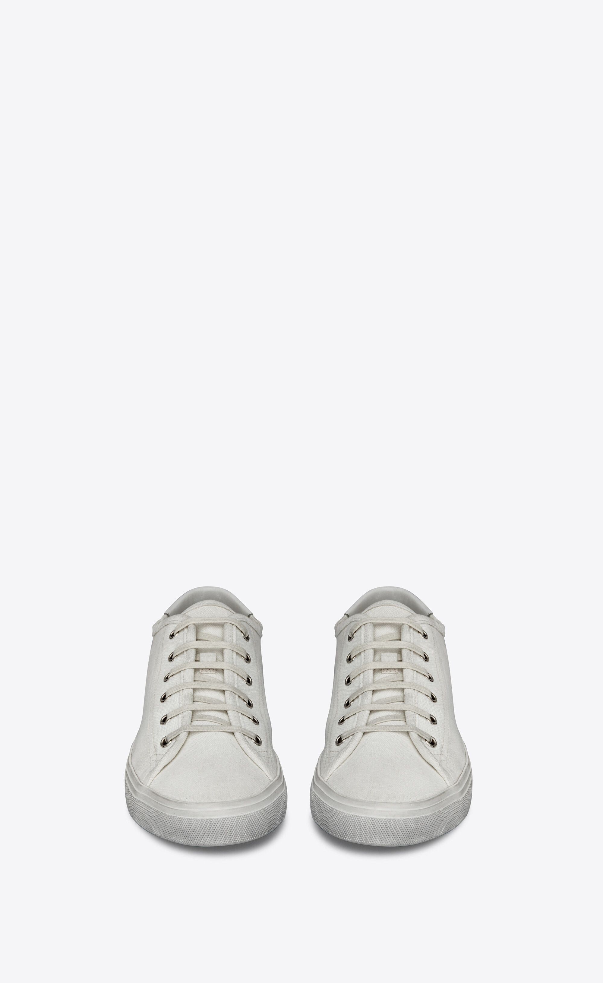 Saint Laurent Paris o1bcso1str1224 Malibu Sneakers In Canvas in White Size US 11.5 / EU 44-45 - 3 Thumbnail