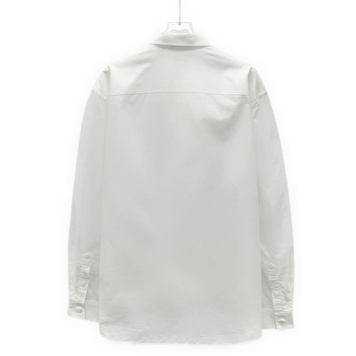 Burberry Burberry White Logo Letter Cotton Long Sleeve Shirt K26WX Size US XL / EU 56 / 4 - 2 Thumbnail