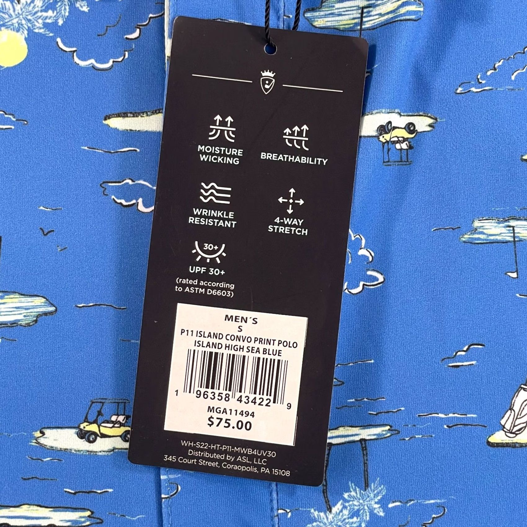 Vintage Walter Hagen Polo Shirt Men Small Sea Blue Performance NWT Golf Polo Shirt Sea Blue MENS Regular Fit Short Sleeve Polyester Spandex Size US S / EU 44-46 / 1 - 3 Thumbnail