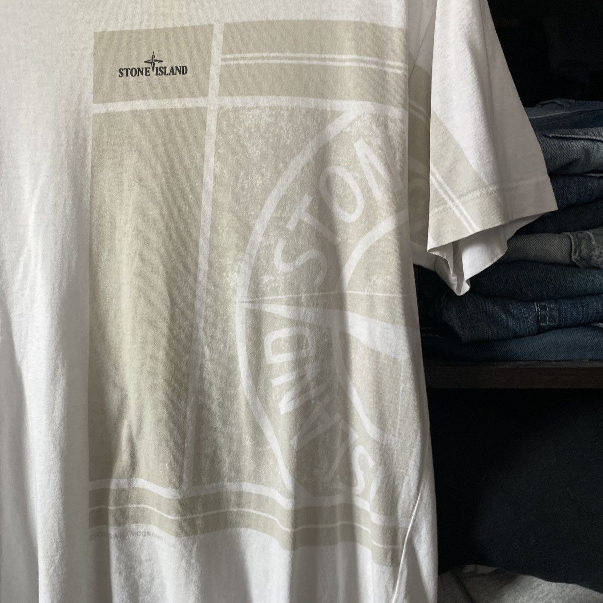 Stone Island Luxury Stone Island Big Graphic Logo y2k streetwear tee Size US S / EU 44-46 / 1 - 3 Thumbnail