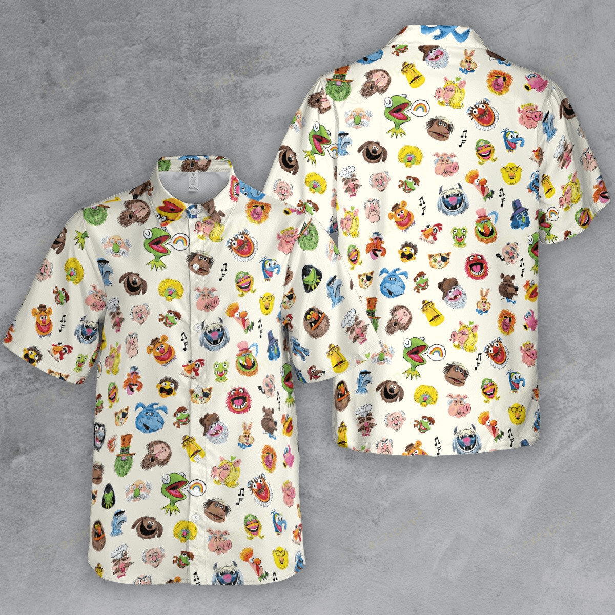 The Unbranded Brand The Muppets Character's Heads Button Down Shirt Size US S / EU 44-46 / 1 - 4 Thumbnail