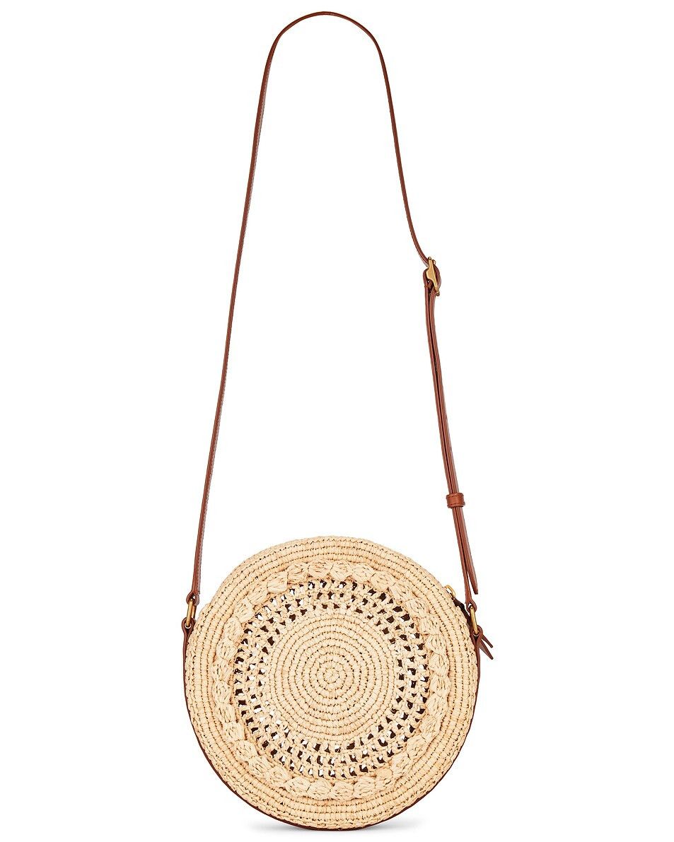 Saint Laurent Paris o1bcso1str0326 Size: OS/Round Raffia Bag in Natural/Beige Size ONE SIZE - 2 Thumbnail