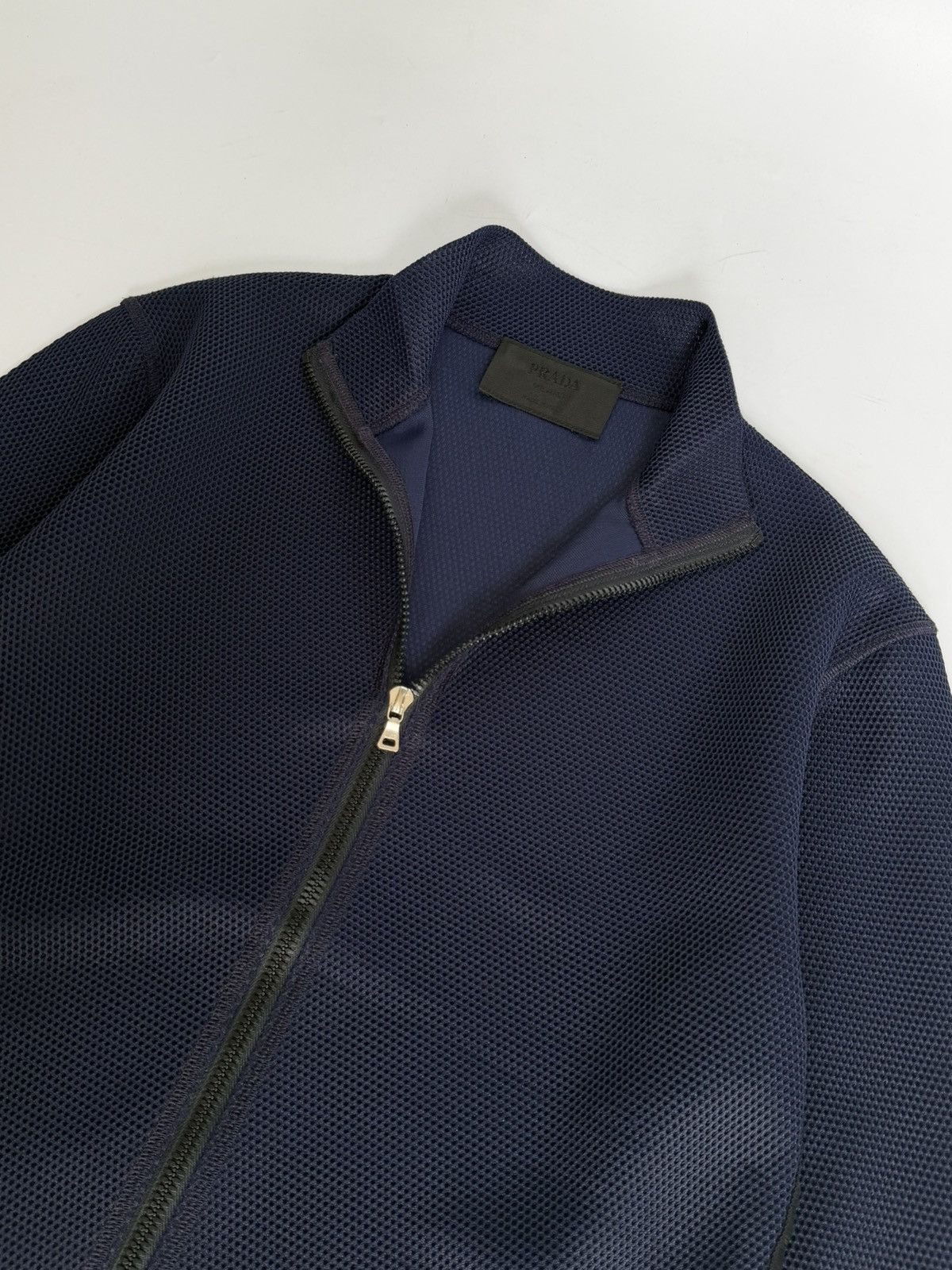 Prada Prada Navy Blue Zip Jacket Size US L / EU 52-54 / 3 - 4 Thumbnail
