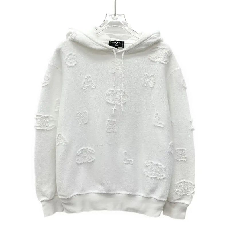 Chanel Chanel White Cotton Women's Hoodie 0089 Size XS / US 0-2 / IT 36-38 - 1 Thumbnail