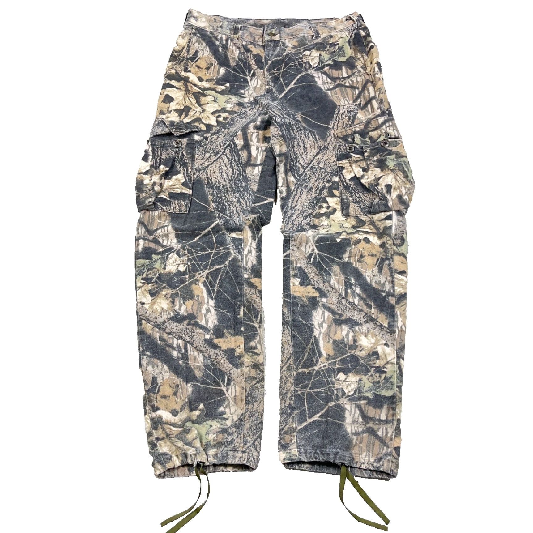 Realtree VINTAGE Realtree Camouflage Cargo Pants Men 34x31 Baggy 90s Chamois USA Cotton Canvas Brown 5-Pocket Design, Cargo, Relaxed, Straight Mens Size US 34 / EU 50 - 2 Thumbnail