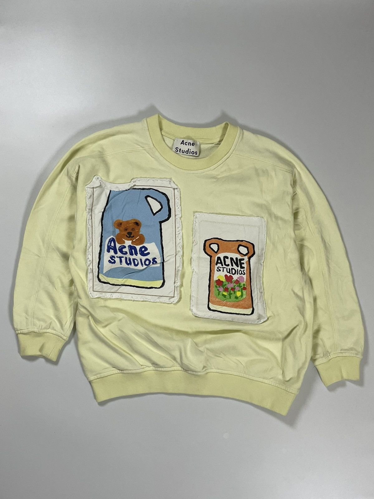 Acne Studios ACNE STUDIOS GRANT LEVY LUCERO STITCHED PATCHES SWEATSHIRT Size S / US 4 / IT 40 - 1 Thumbnail