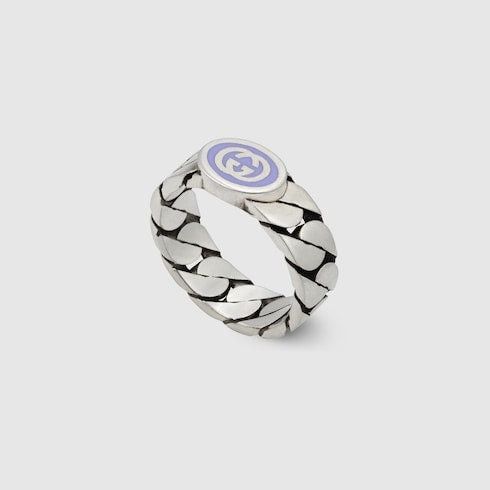 oc11z0126 Size: 13 / Interlocking Enamel Ring In Multicolor