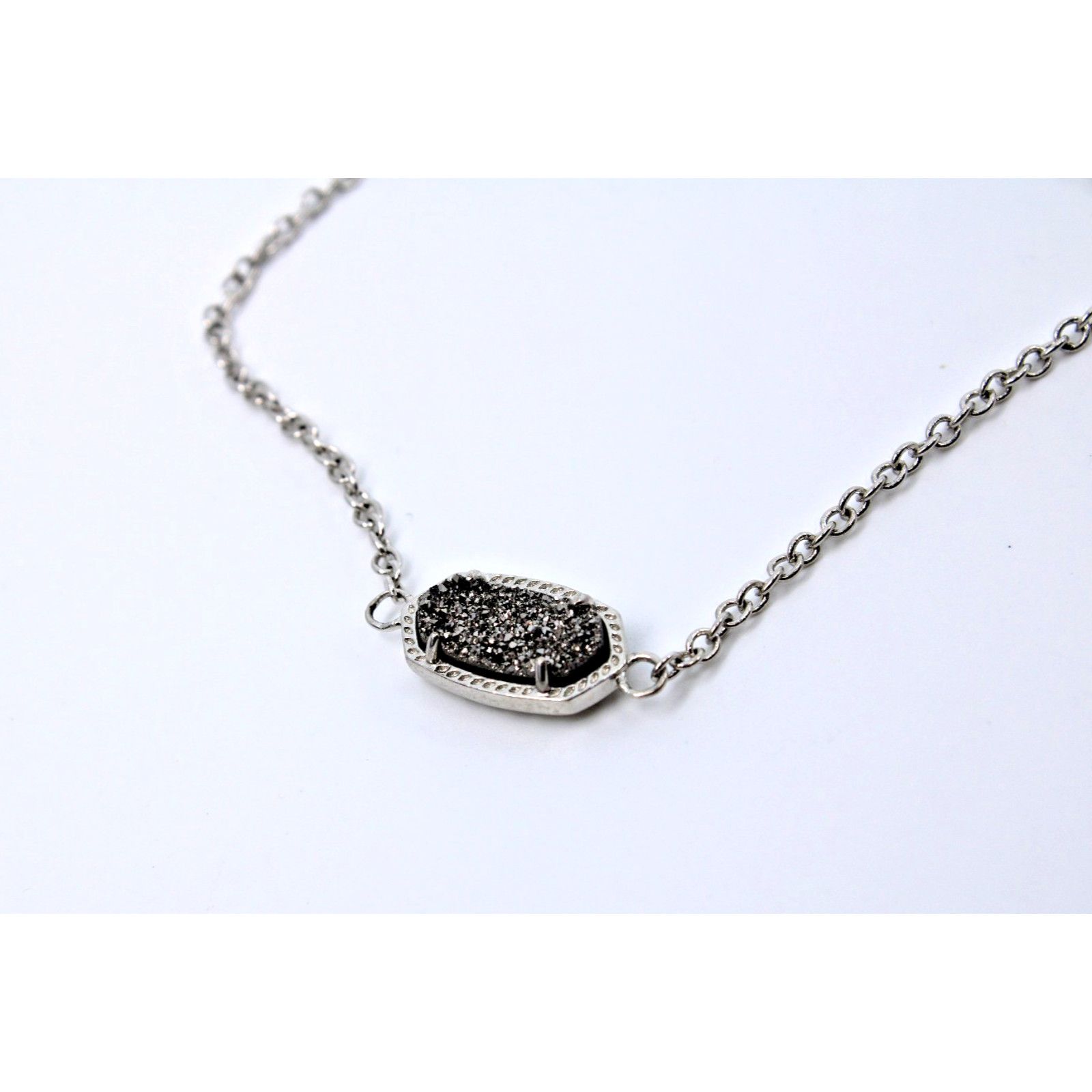 Kendra Scott KENDRA SCOTT Elaina Adjustable Chain Bracelet Platinum Drusy Size ONE SIZE - 3 Thumbnail
