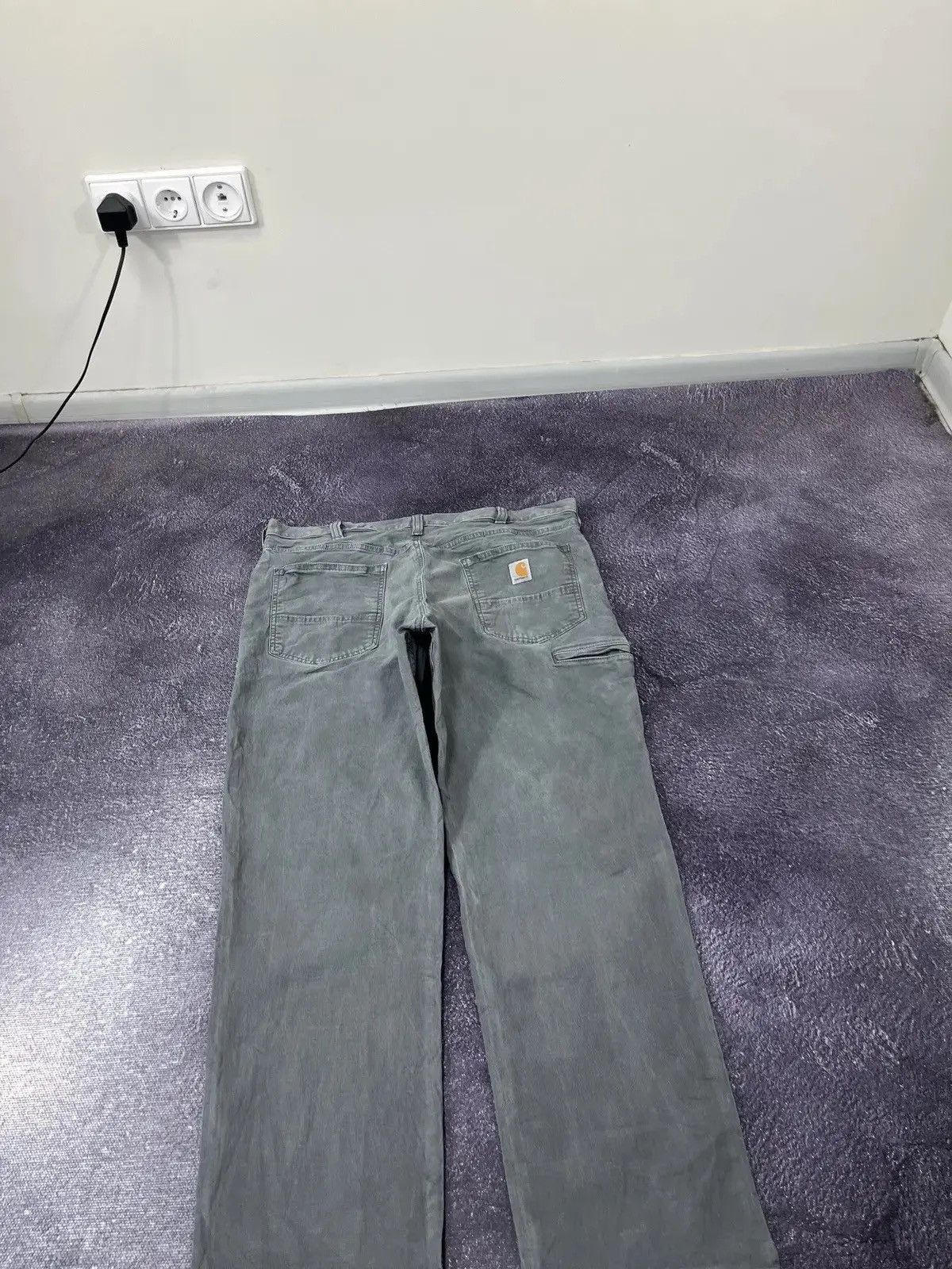Carhartt × Vintage Vintage Carhartt Gray Carpenter Work Hype Baggy Pants Size US 38 / EU 54 - 4 Thumbnail