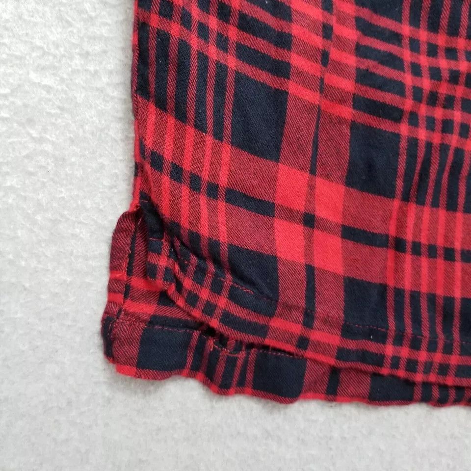 Other Entro Shirt Womens Small Red Plaid Button Up Oversized Size S / US 4 / IT 40 - 2 Thumbnail