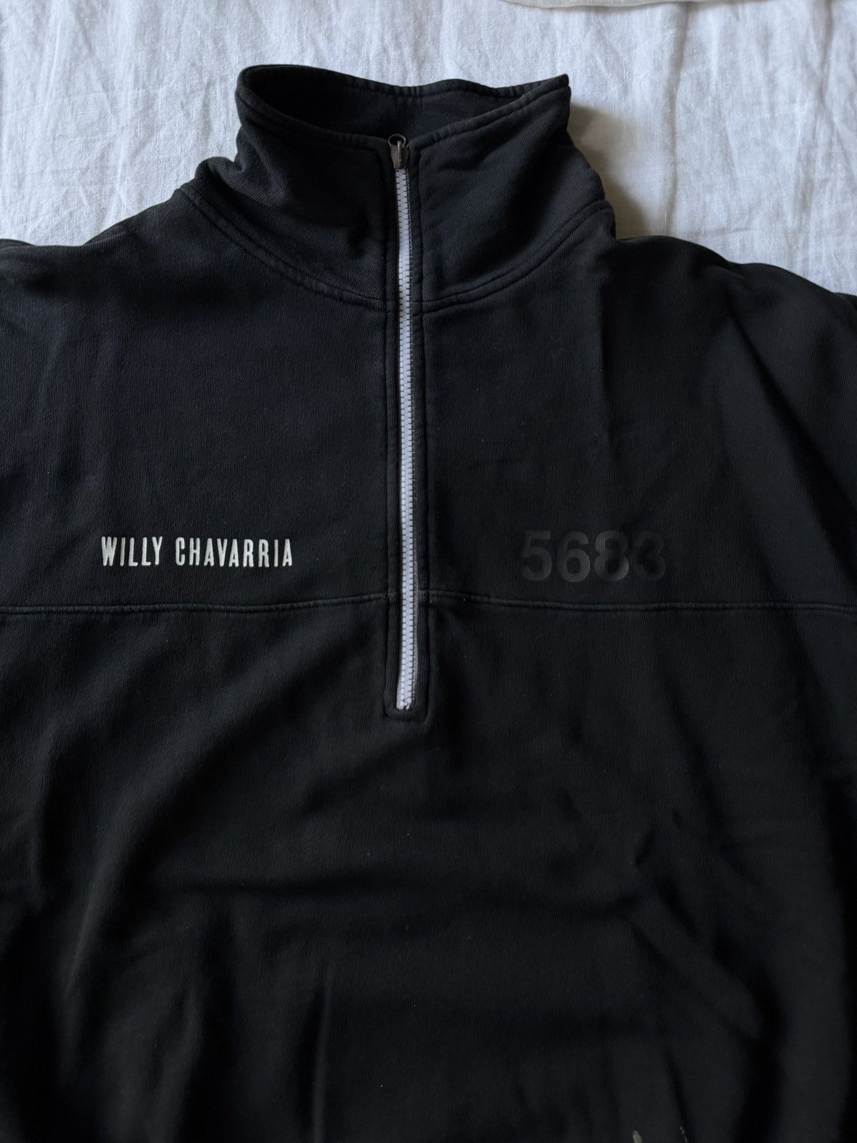 Willy Chavarria Mens Quarter Zip Sweater Size US M / EU 48-50 / 2 - 2 Thumbnail