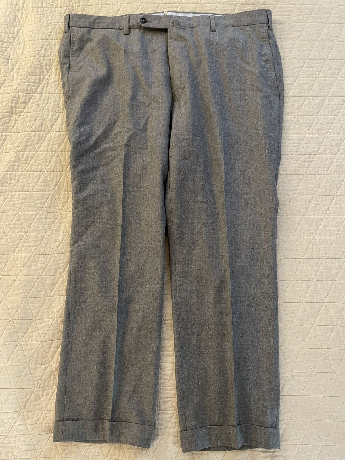 Incotex Super 130's Wool Flannel Flat Front Trouser Size US 40 / EU 56 - 8 Thumbnail