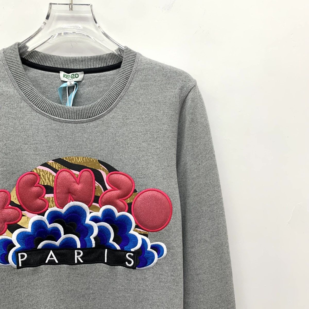 Kenzo Kenzo Logo Letter Embroidered Long Sleeve Sweatshirt K26WX Size S / US 4 / IT 40 - 3 Thumbnail