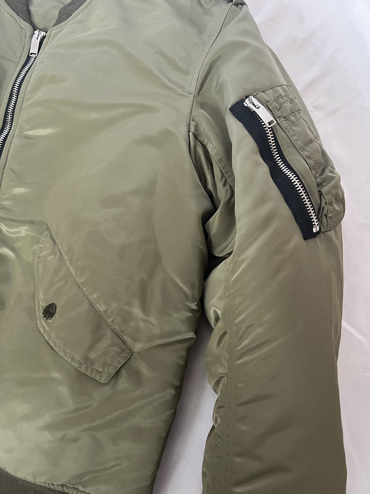 Saint Laurent Paris Saint Laurent FW15 Olive Bomber Jacket Sz. 50 Size US M / EU 48-50 / 2 - 5 Thumbnail