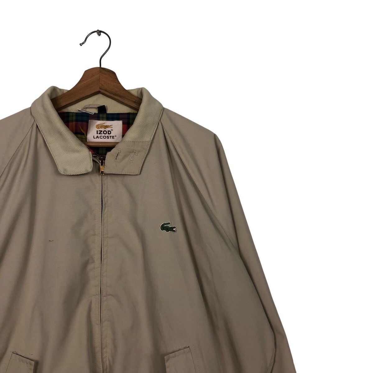 Japanese Brand 📌Vintage Bomber Jacket Izod Lacoste Tartan Blanket Check Size US XL / EU 56 / 4 - 7 Thumbnail