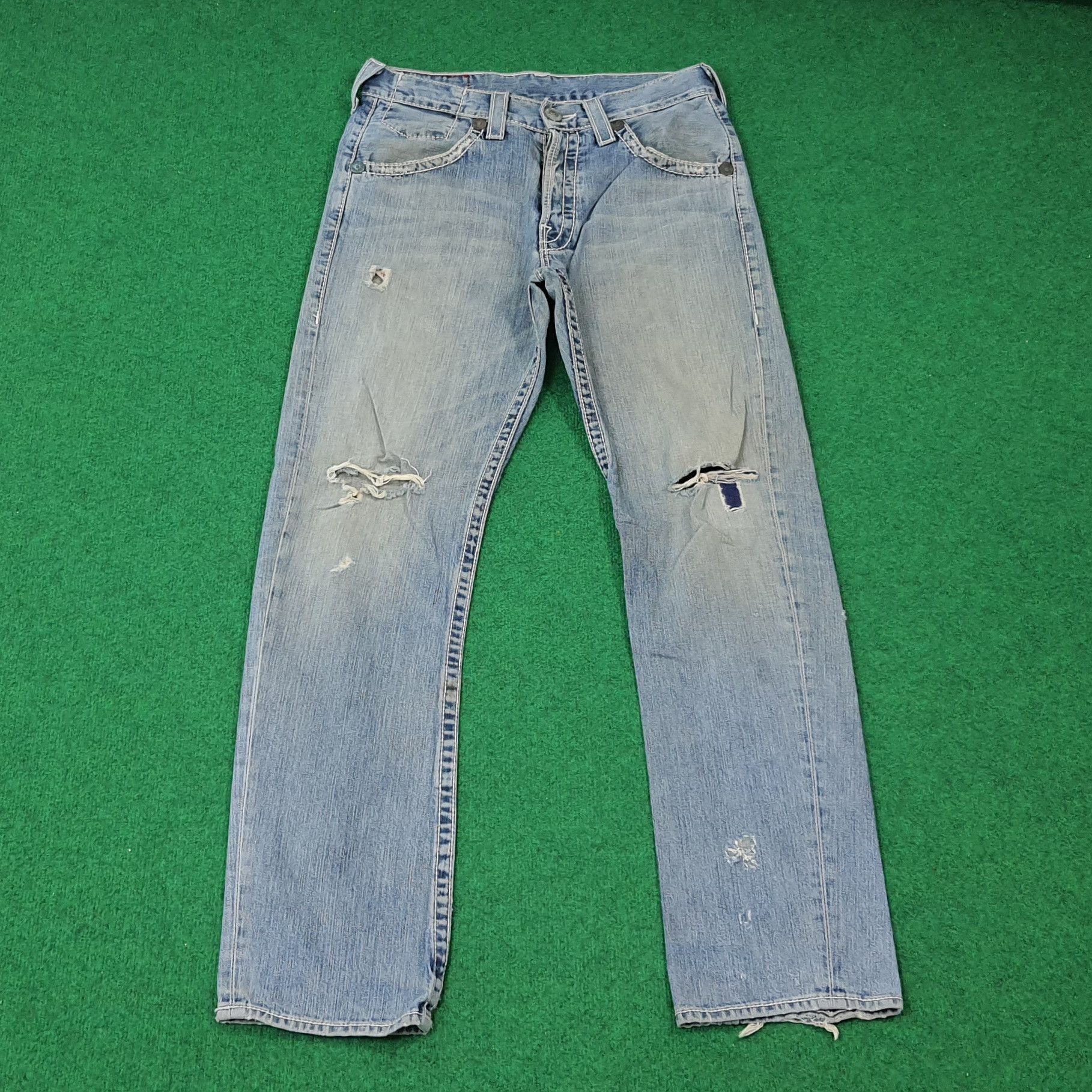 True Religion Vintage True Religion Marco Big T Distressed Jeans C272N13 Size US 33 - 5 Thumbnail