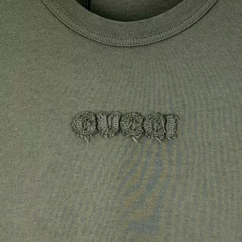 Gucci Gucci Dark green logo cotton round-neck short-sleeved T-shi Size US M / EU 48-50 / 2 - 4 Thumbnail