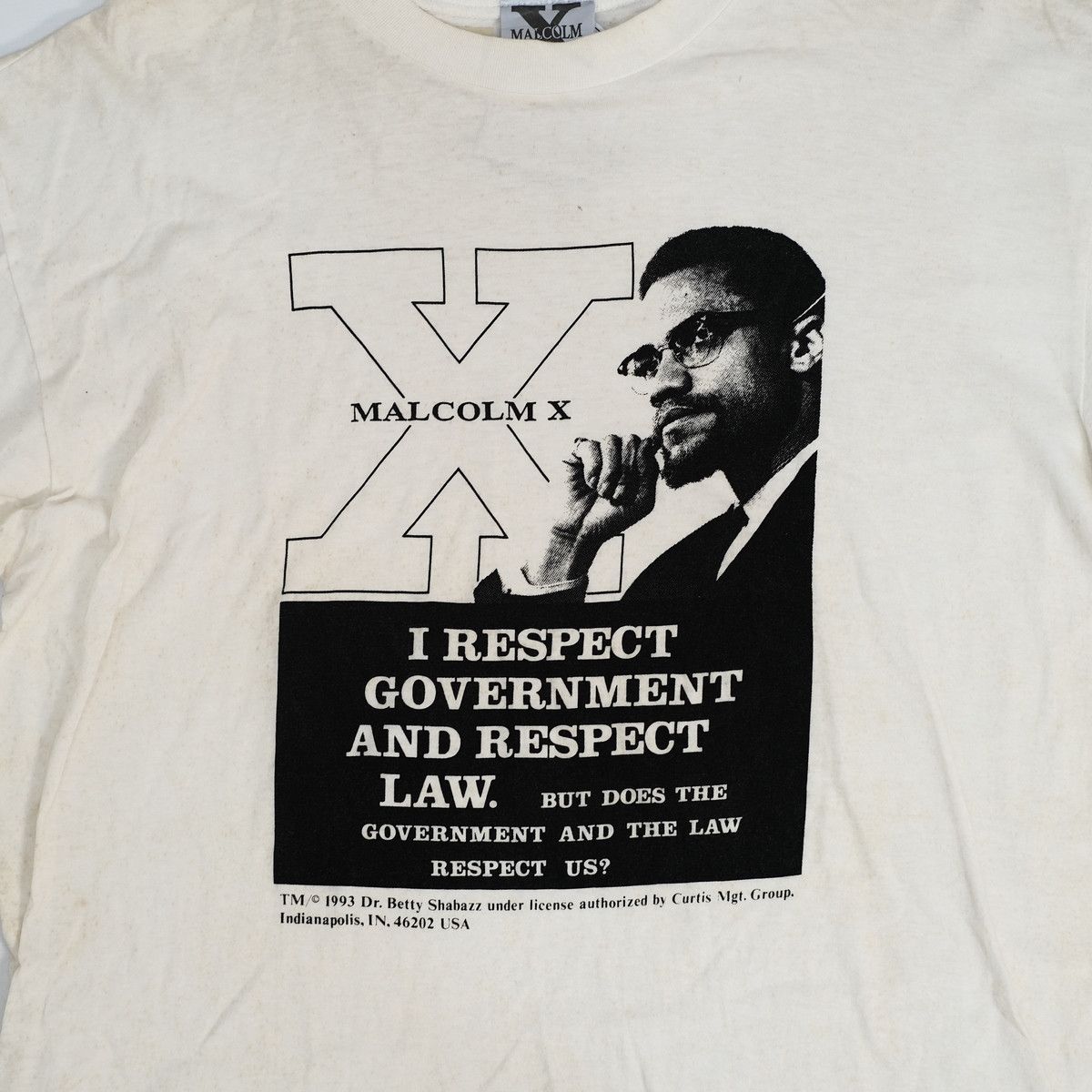 Other 1993 Malcolm X I respect Goverment And Respect Law Size US M / EU 48-50 / 2 - 3 Thumbnail