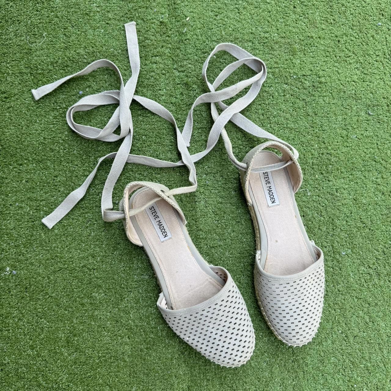 Steve Madden Steve Madden Women's Cream and White Sandal Size US 8 / IT 38 - 1 Thumbnail