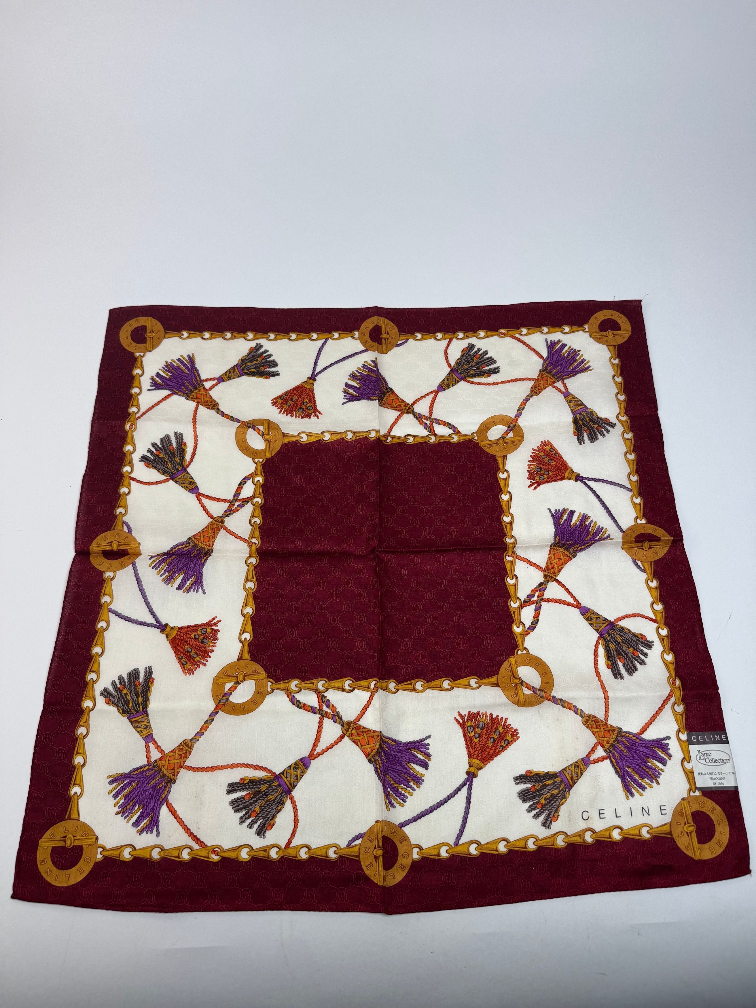 Celine Vintage Monogram Scarf purple white Size ONE SIZE - 1 Thumbnail