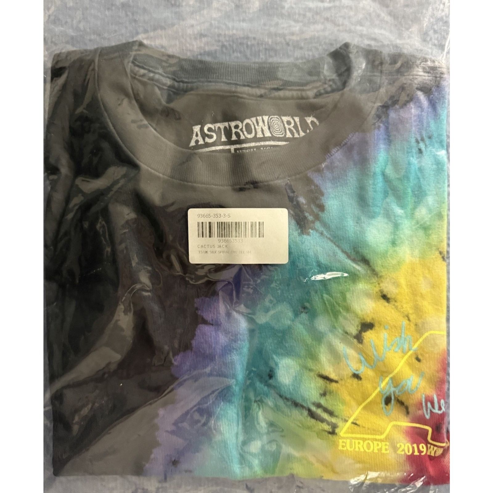 Travis Scott Travis Scott Astroworld Europe 2019 Tour Tee Tye Dye S Size US S / EU 44-46 / 1 - 3 Thumbnail