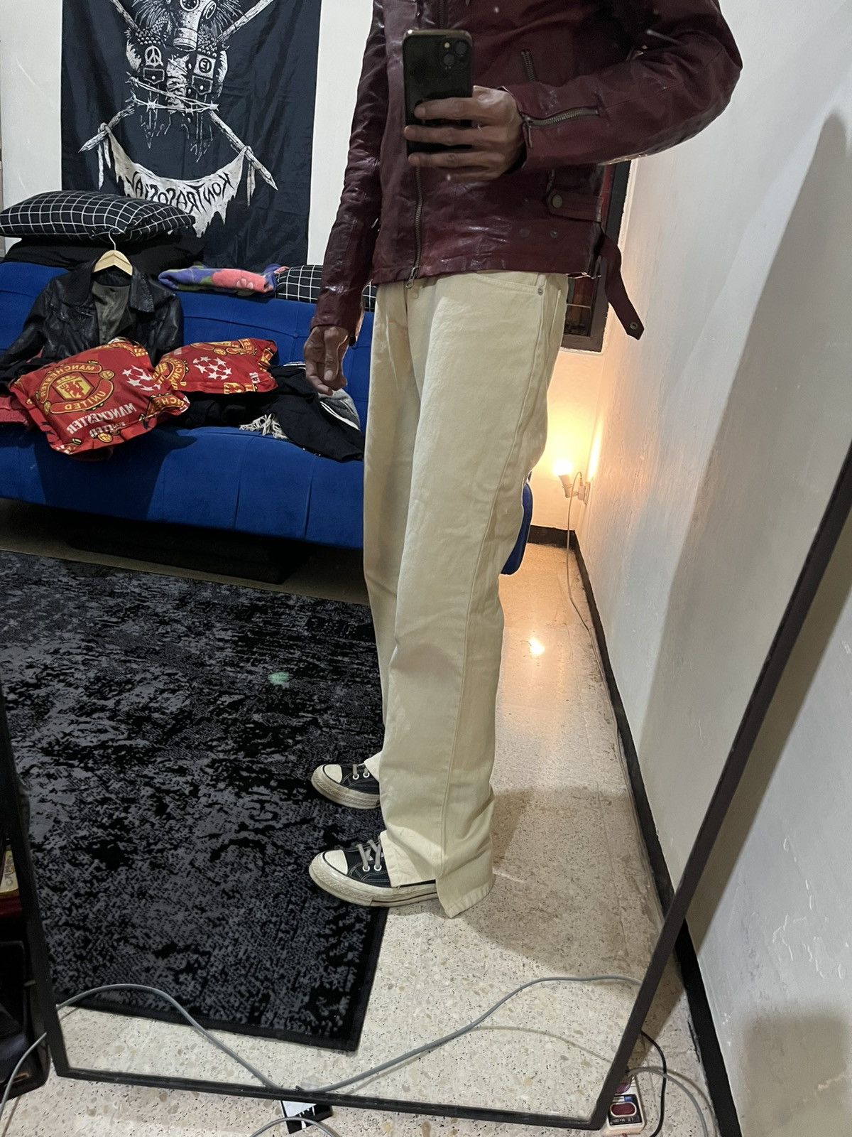 Walter Van Beirendonck Vintage archive W&LT Kiss The Future flared denim pants Size US 31 - 13 Thumbnail