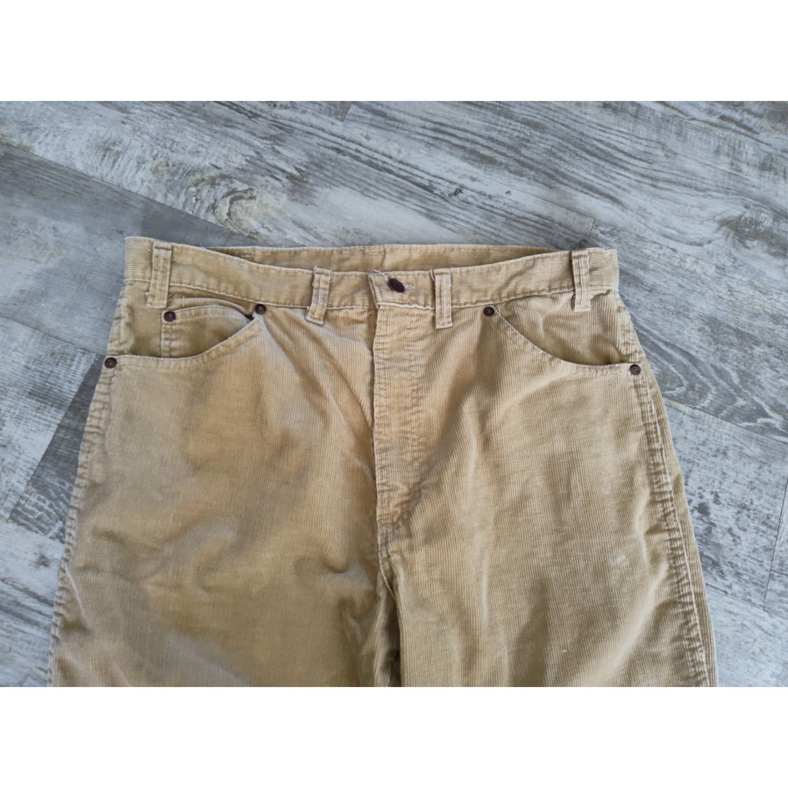 BB Dakota VTG Dakota Corduroy Straight Pants Mens 36x34 80s Western Tan Beige Workwear Made United States USA Size US 36 / EU 52 - 7 Thumbnail