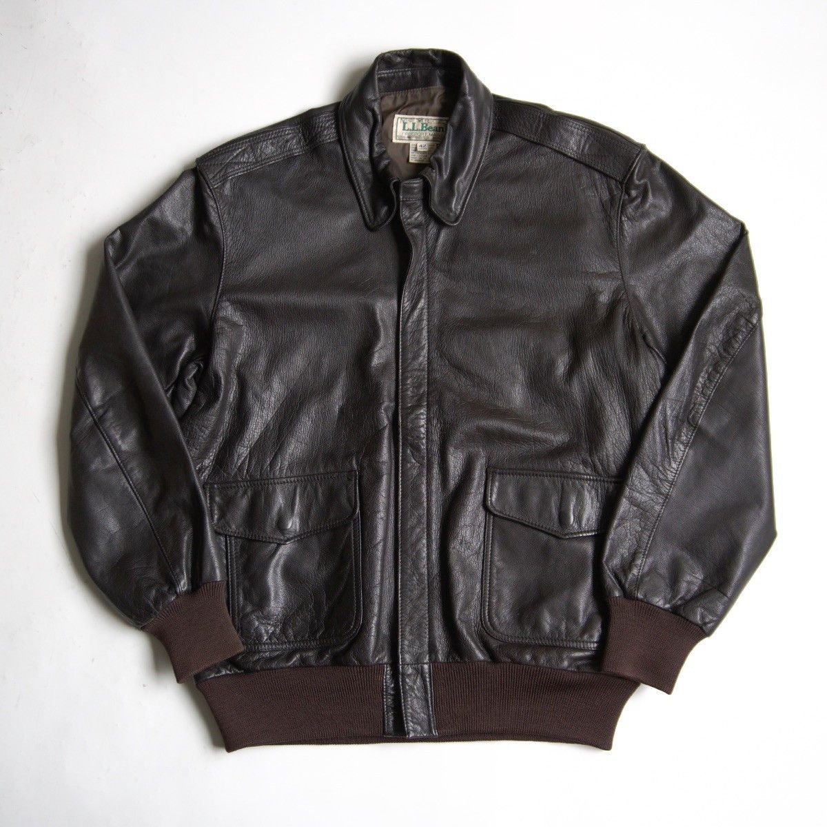 L.L. Bean L.L. Bean 80S A-2 Leather Flight Jacket Brown Size 42 Size US XS / EU 42 / 0 - 1 Thumbnail