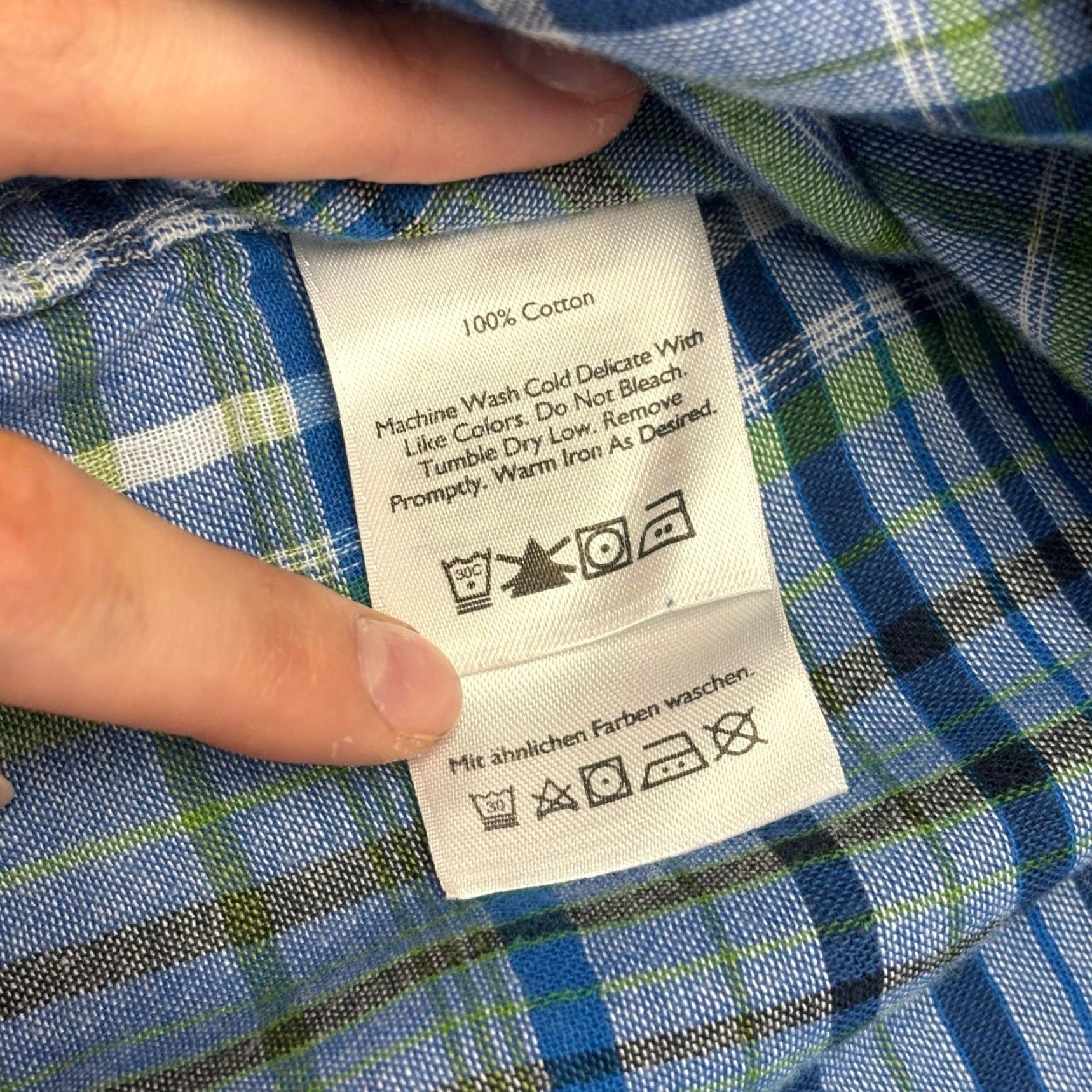Eddie Bauer VINTAGE Eddie Bauer Blue Chambray Mens XL Plaid Lined Long Sleeve Button Down Shirt Size US XL / EU 56 / 4 - 5 Thumbnail