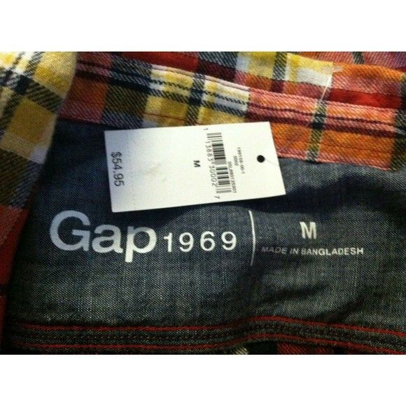 Gap GAP MENS NEW 55%LINEN 45%COTTON CASUAL SHIRT SIZE: M Size US M / EU 48-50 / 2 - 4 Thumbnail