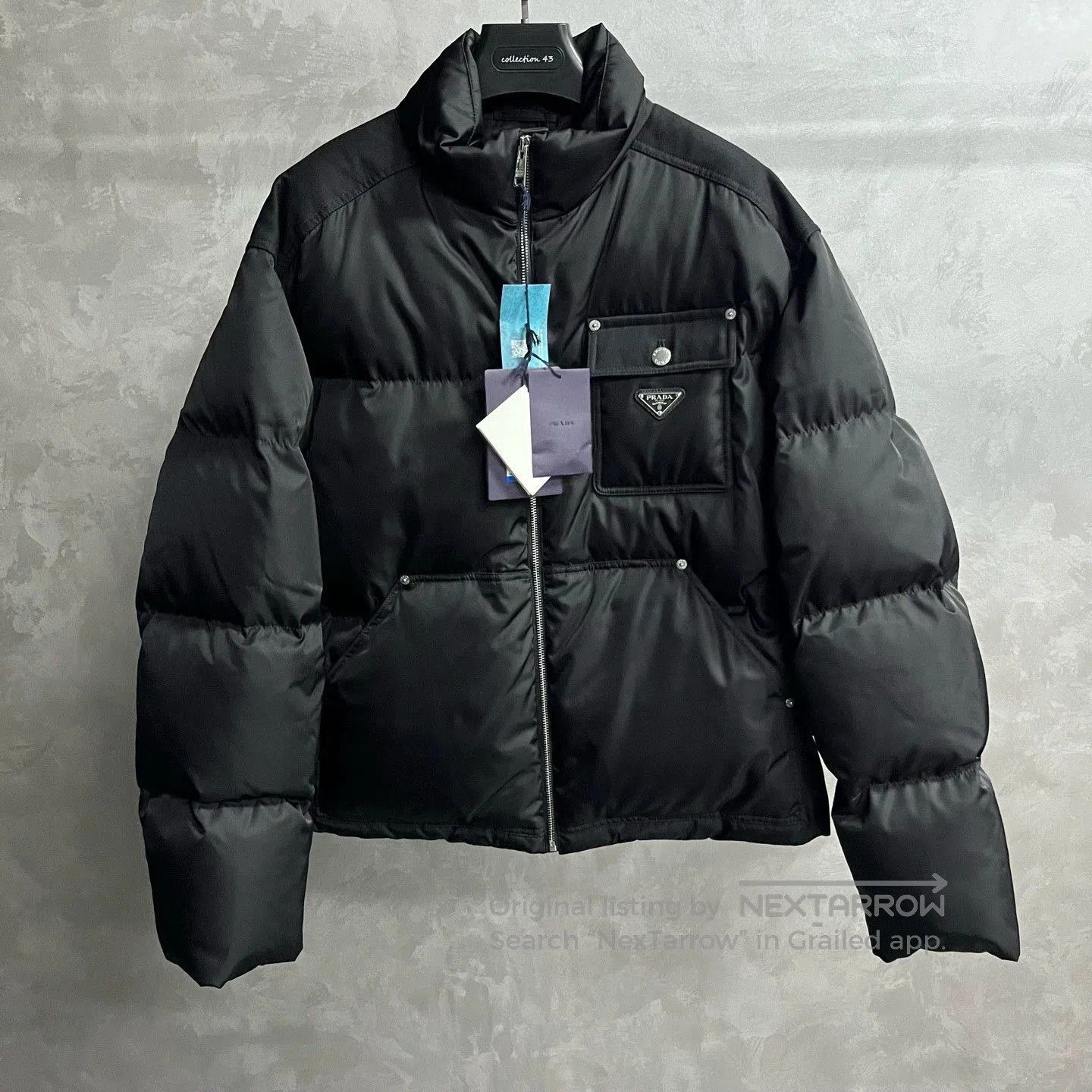 Prada prada black cropped long sleeve jacket. Size US XXL / EU 58 / 5 - 1 Thumbnail