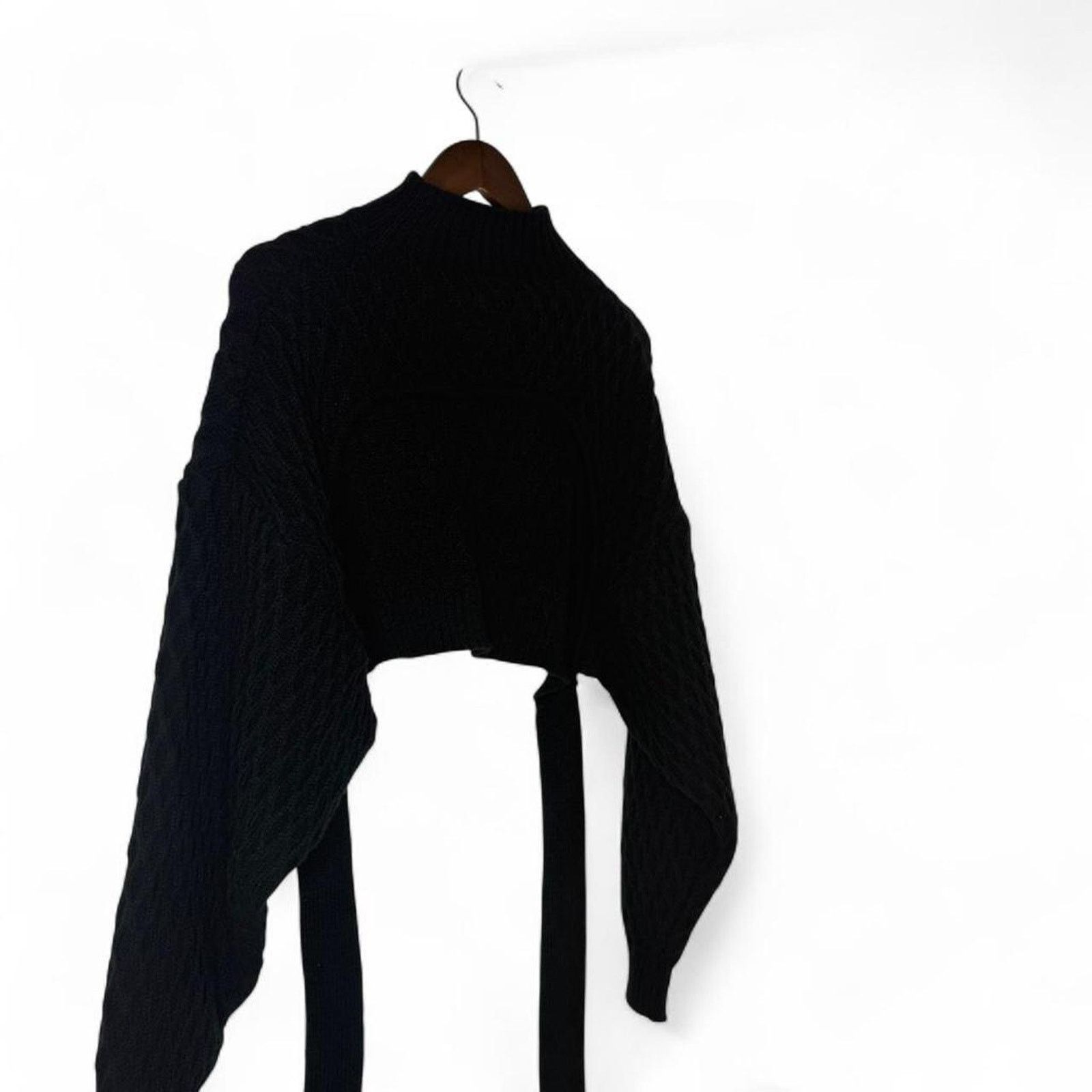 Other Black Cropped Open Back Sweater M Size M / US 6-8 / IT 42-44 - 4 Thumbnail