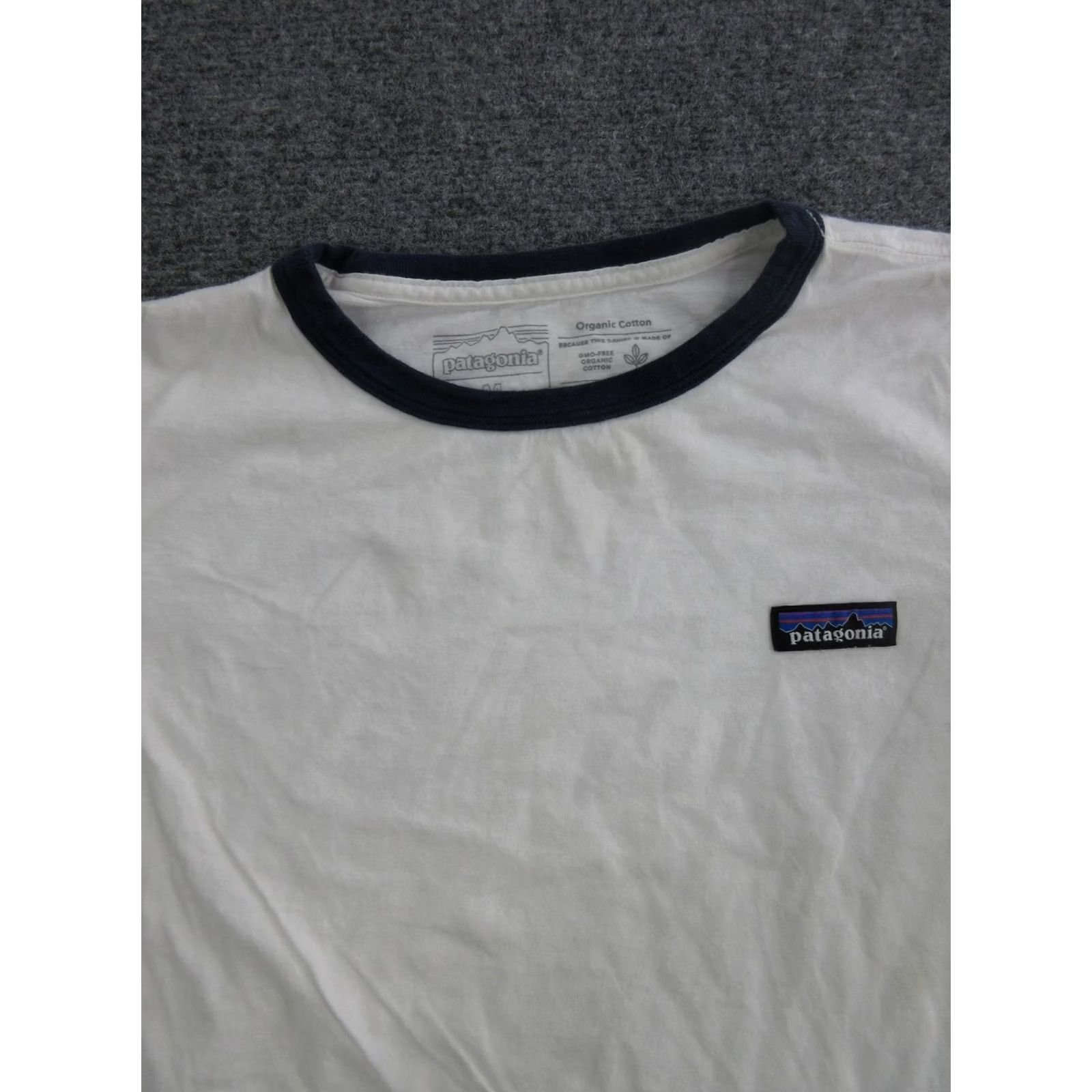 Patagonia Patagonia Shirt Mens Medium White Short Sleeve Crew Neck Ringer Tee Organic Cotton Jersey Casual Size US M / EU 48-50 / 2 - 2 Thumbnail