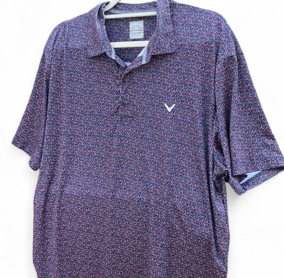 Callaway Callaway Men’s Purple Micro-Pattern Performance Polo XL Size US XL / EU 56 / 4 - 2 Thumbnail