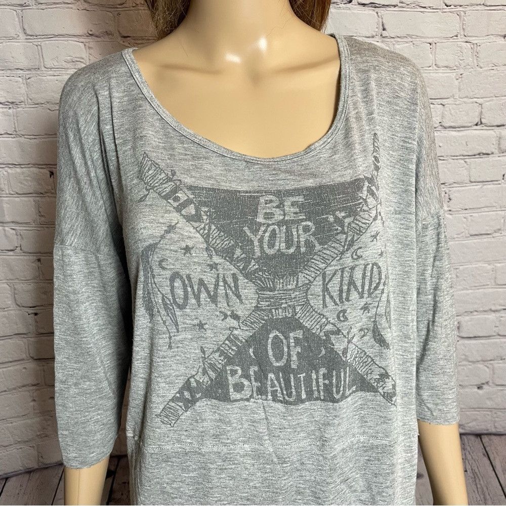 Other Project Social T 3/4 Sleeve Grey Tee Be Your Own Kind Of Be Size S / US 4 / IT 40 - 2 Thumbnail