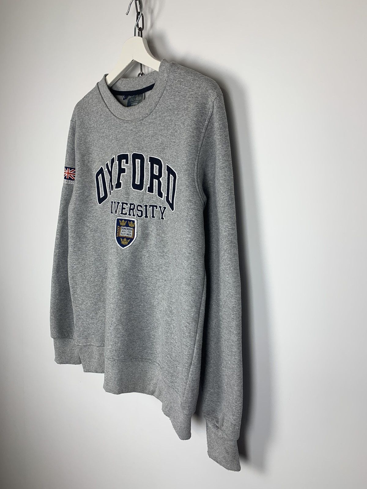 Oxxford Clothes Oxford University Sweatshirt Crewneck Center Logo Gray M Size US M / EU 48-50 / 2 - 6 Thumbnail
