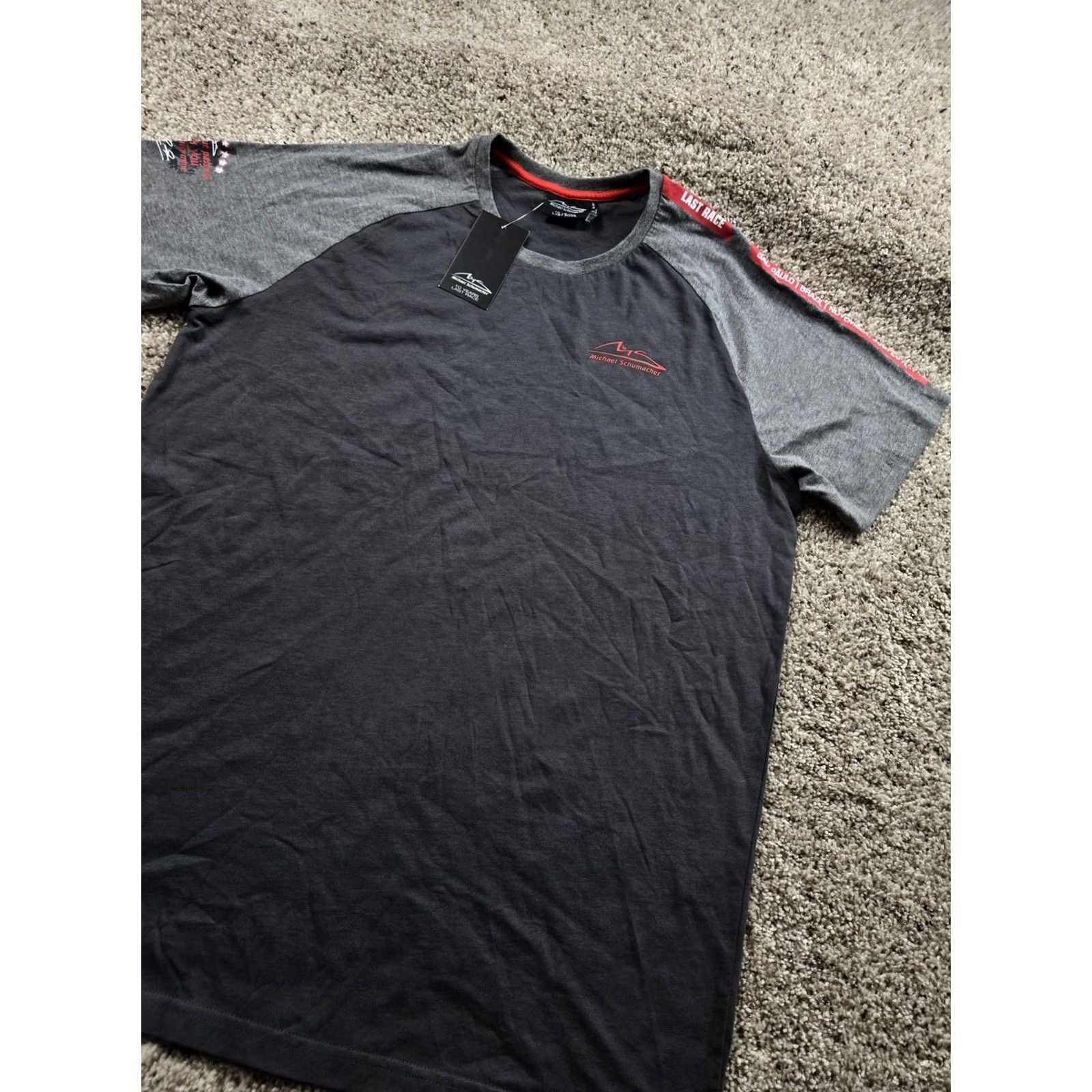 Vintage Michael Schumacher Shirt Mens Large Gray Last Race Sao Paulo Brazil 2012 Graphic Shirt Size US L / EU 52-54 / 3 - 2 Thumbnail