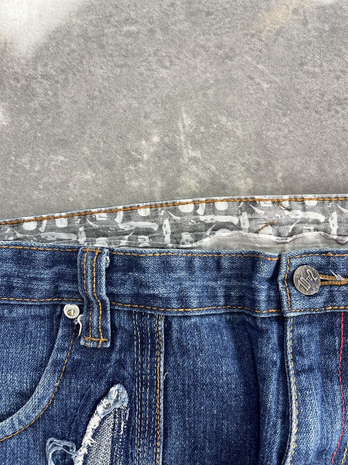 Artful Dodger 00s Artful Dodger Rare Skulls Baggy Denim Jeans 40 XXL Size US 40 / EU 56 - 7 Thumbnail
