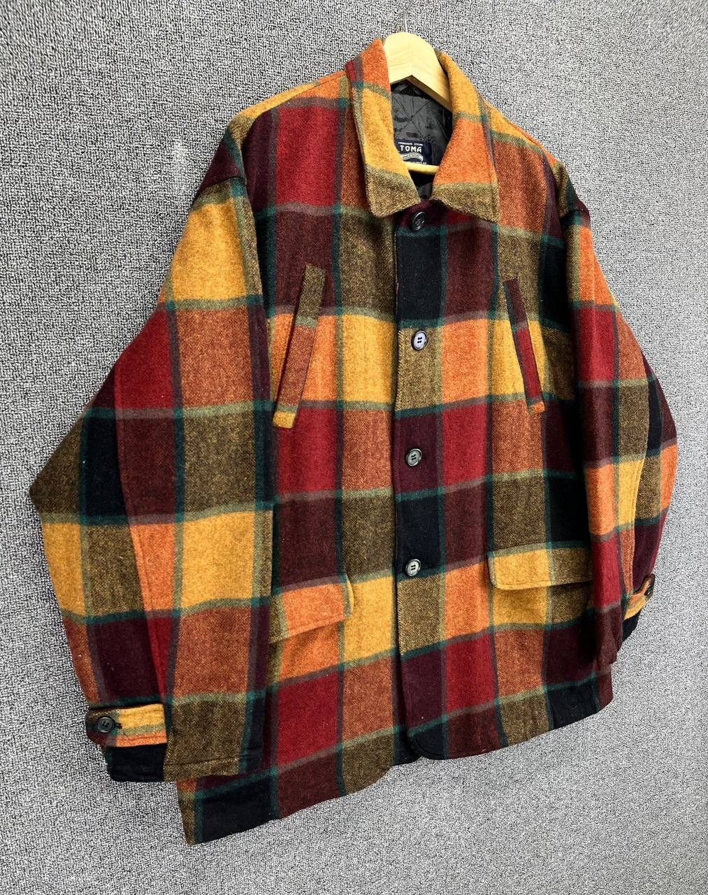 Japanese Brand Vintage Toma Shadow Rare Plaid Button Up Jacket Size US M / EU 48-50 / 2 - 2 Thumbnail