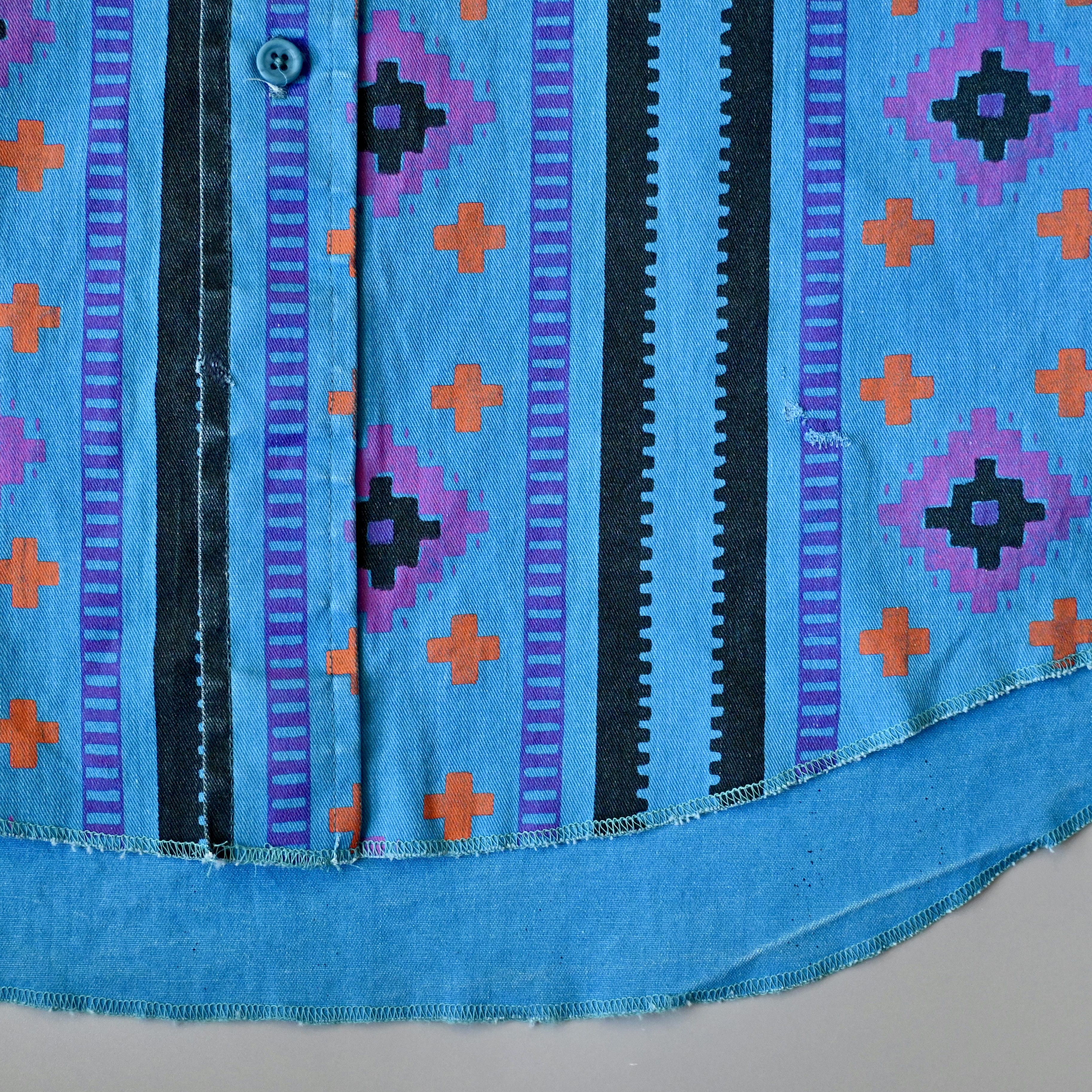 Vintage VTG Wrangler brushpopper Aztec Navajo stripe shirt 15.5 - 33 Size US M / EU 48-50 / 2 - 12 Thumbnail